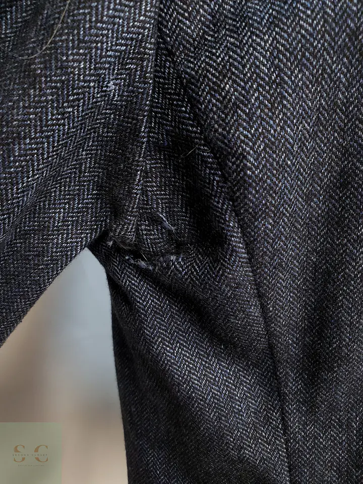 Blazer Sastreado en Tejido Espiga Azul Oscuro Tommy Hilfiger Tailored Talla M 9