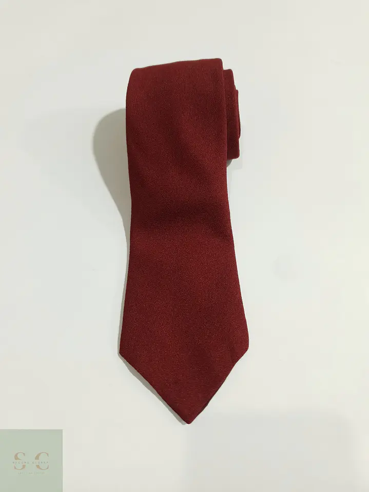 Corbata Clásica de Seda Borgoña con Bordado Sartorial Krawatten-Schmidt 2