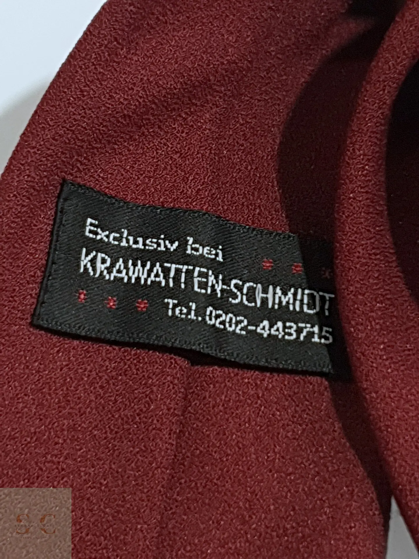 Corbata Clásica de Seda Borgoña con Bordado Sartorial Krawatten-Schmidt 3
