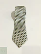 Corbata Clásica de Patrón Geométrico Crema y Azul - Miniatura 2