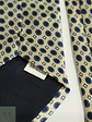 Corbata Clásica de Patrón Geométrico Crema y Azul - Miniatura 3
