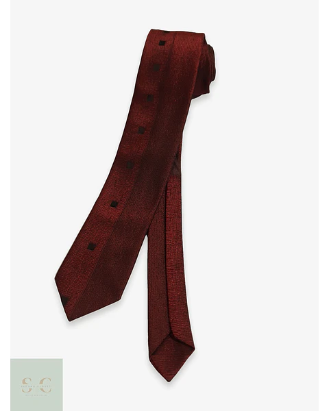 Corbata Vintage Texturada Granate Trevira