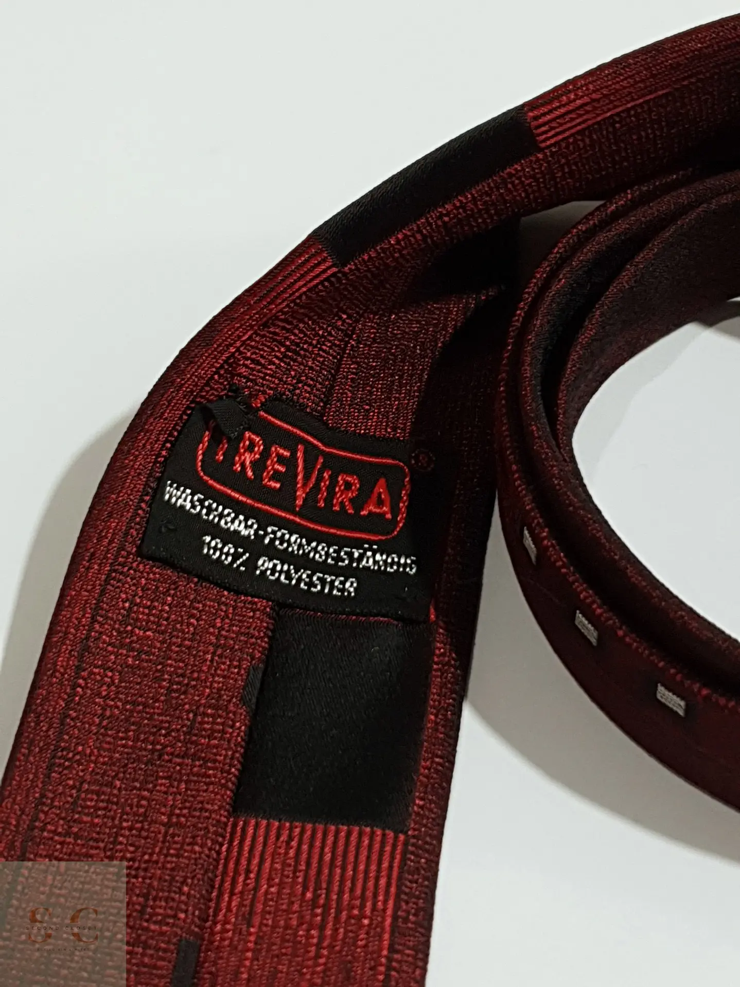 Corbata Vintage Texturada Granate Trevira 3