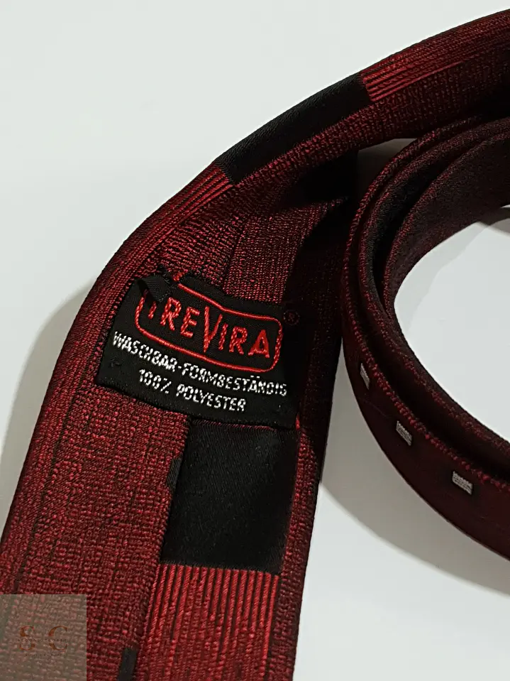 Corbata Vintage Texturada Granate Trevira 3