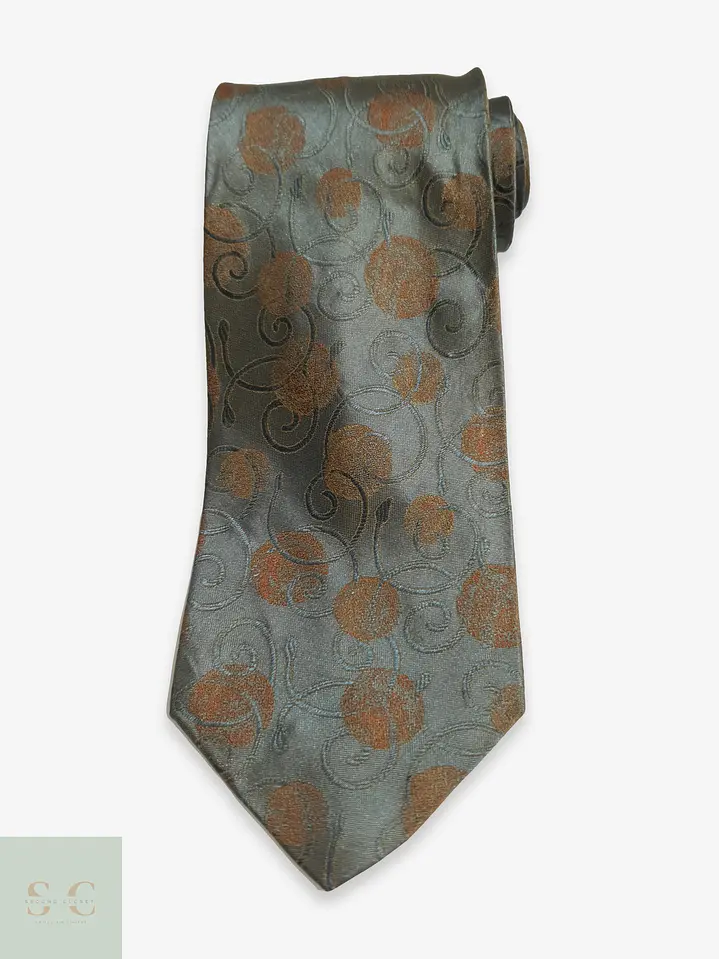 Corbata de Seda Jacquard con Motivo Botánico Ungaro Paris 1