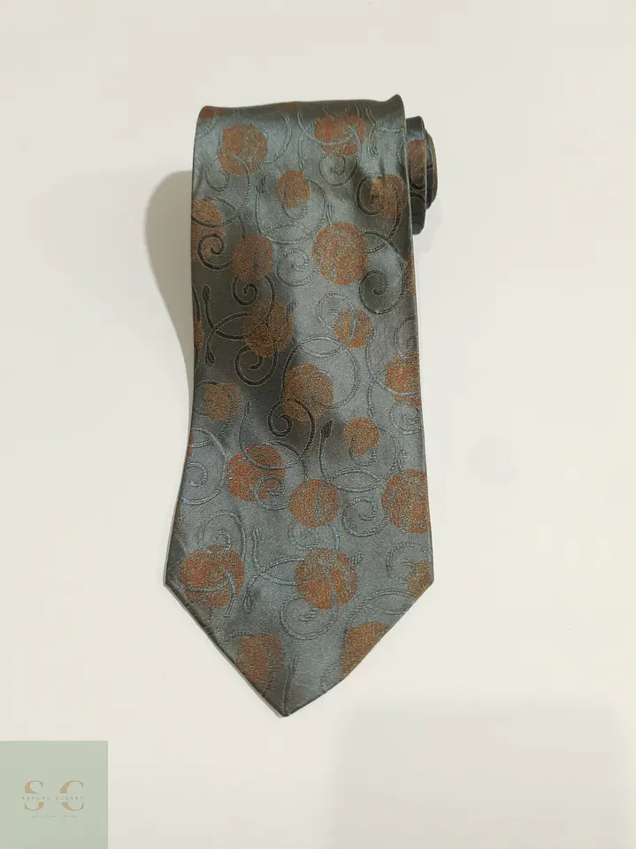Corbata de Seda Jacquard con Motivo Botánico Ungaro Paris 2