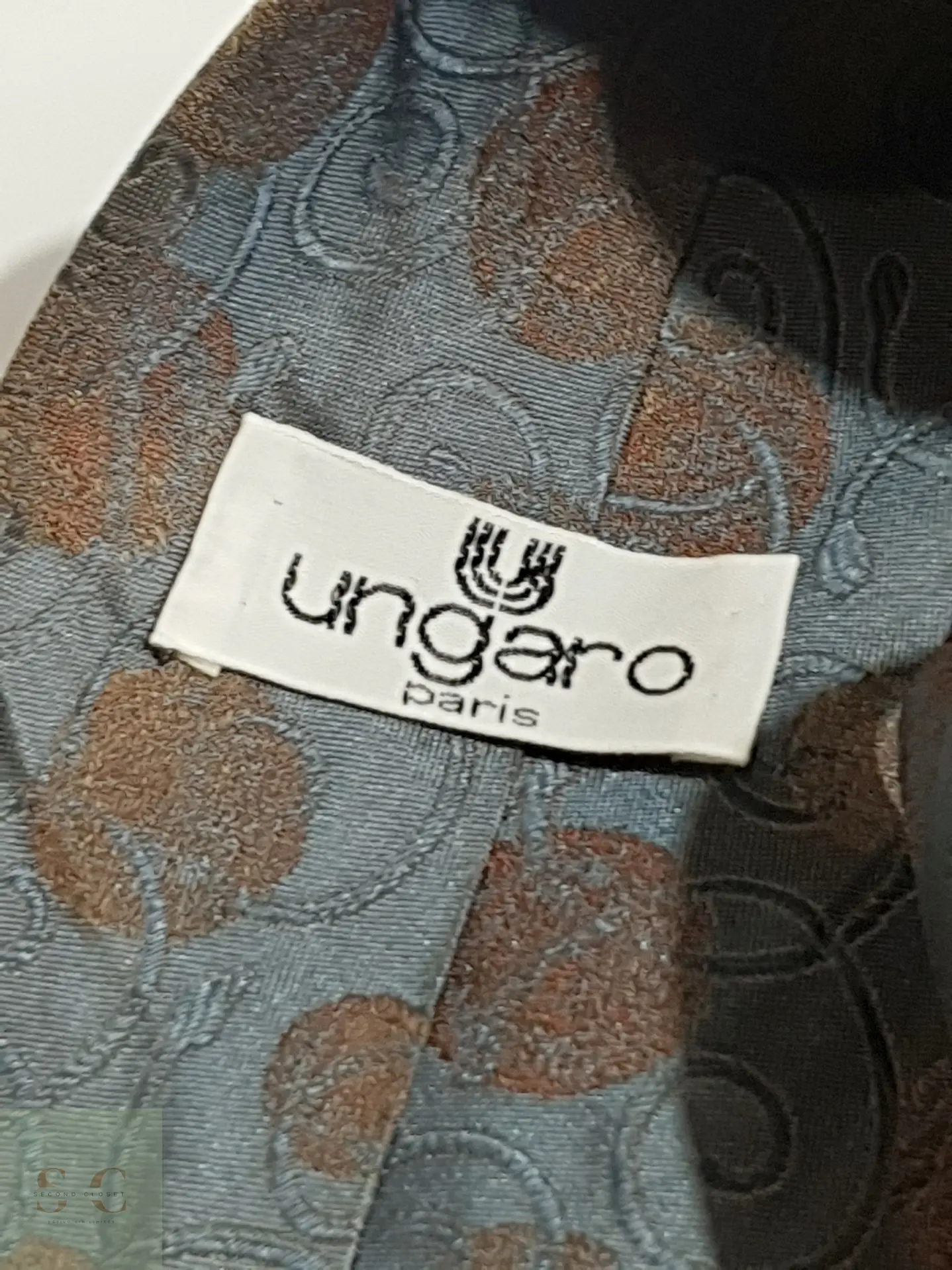 Corbata de Seda Jacquard con Motivo Botánico Ungaro Paris 4