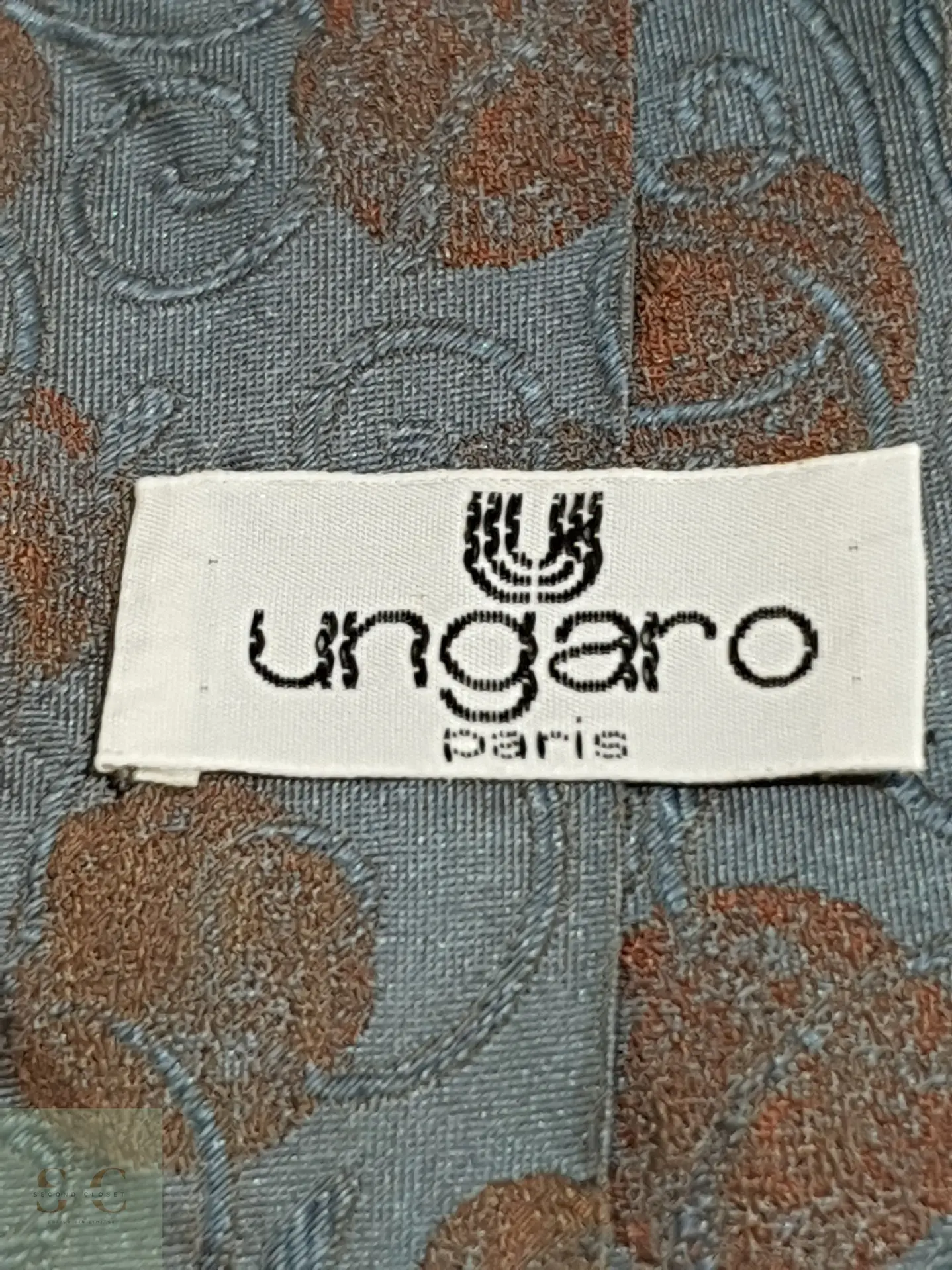 Corbata de Seda Jacquard con Motivo Botánico Ungaro Paris 5