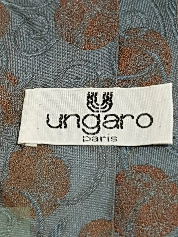 Corbata de Seda Jacquard con Motivo Botánico Ungaro Paris 5