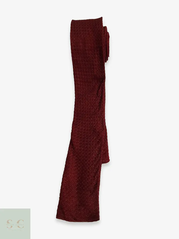 Corbata Texturada en Seda Color Burdeos Champion 1