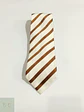 Corbata de Seda a Rayas Cognac y Marfil Cavallo - Miniatura 2