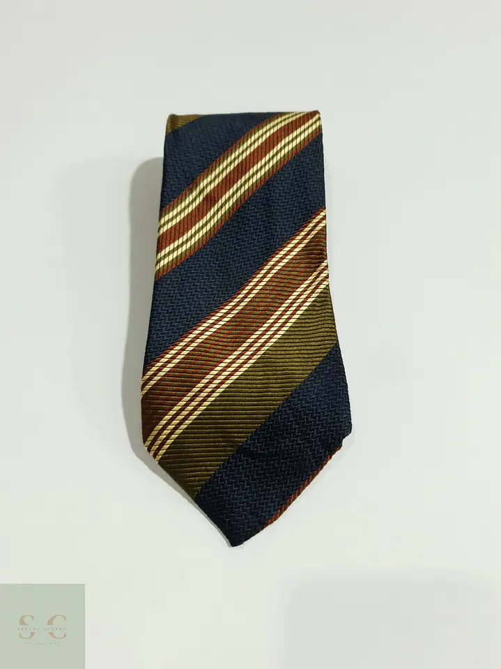 Corbata Italiana en Seda Jacquard de Rayas Diagonales Altea Milano 2