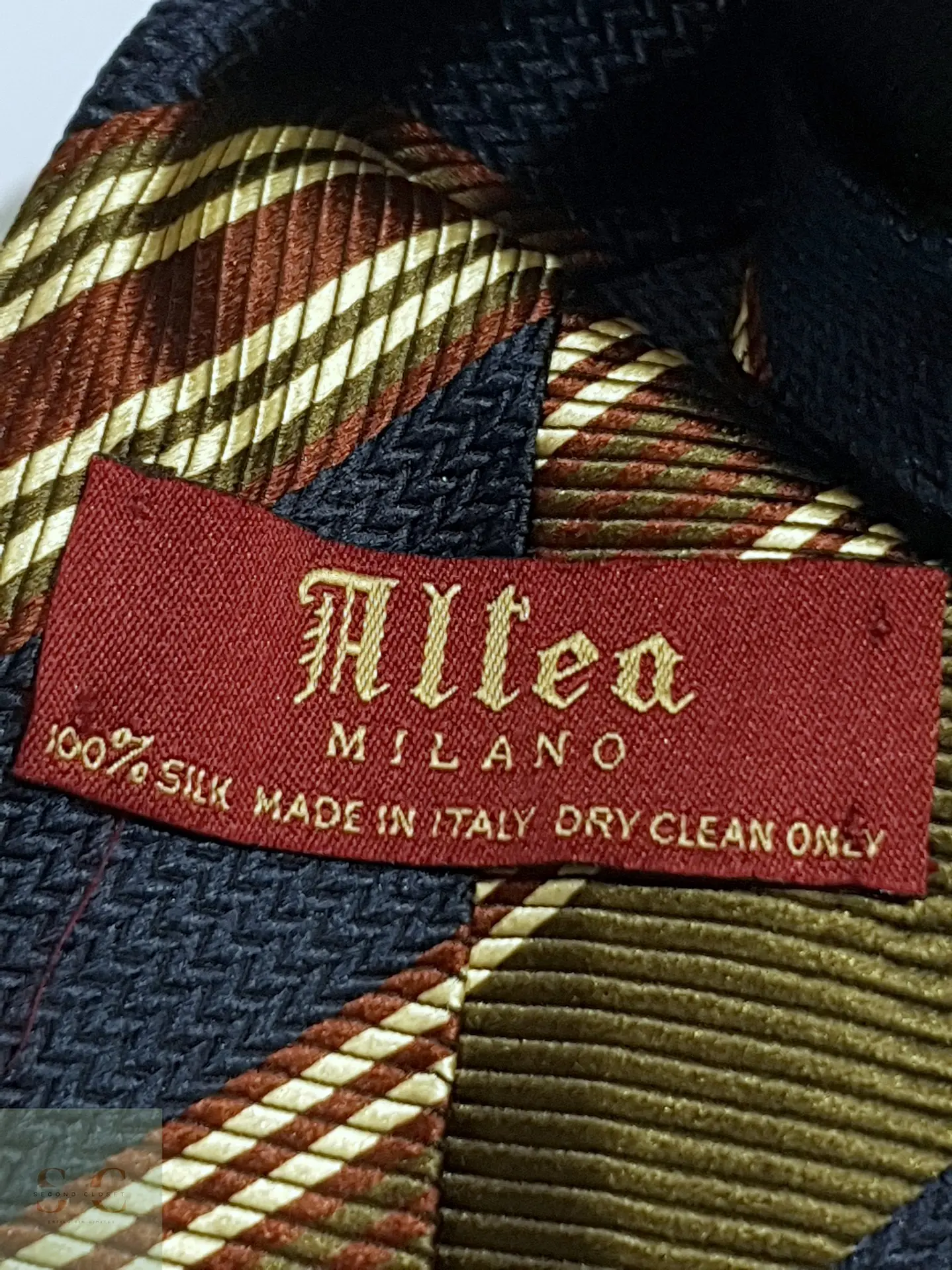 Corbata Italiana en Seda Jacquard de Rayas Diagonales Altea Milano 3