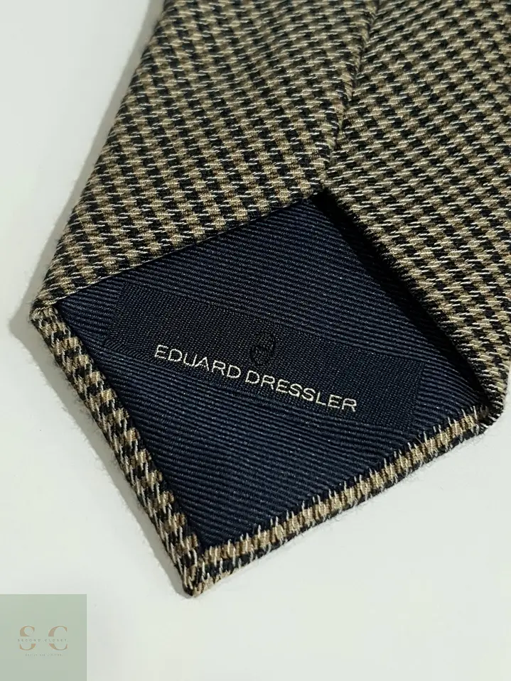 Corbata en Mezcla de Cashmere y Seda Houndstooth Eduard Dressler 3