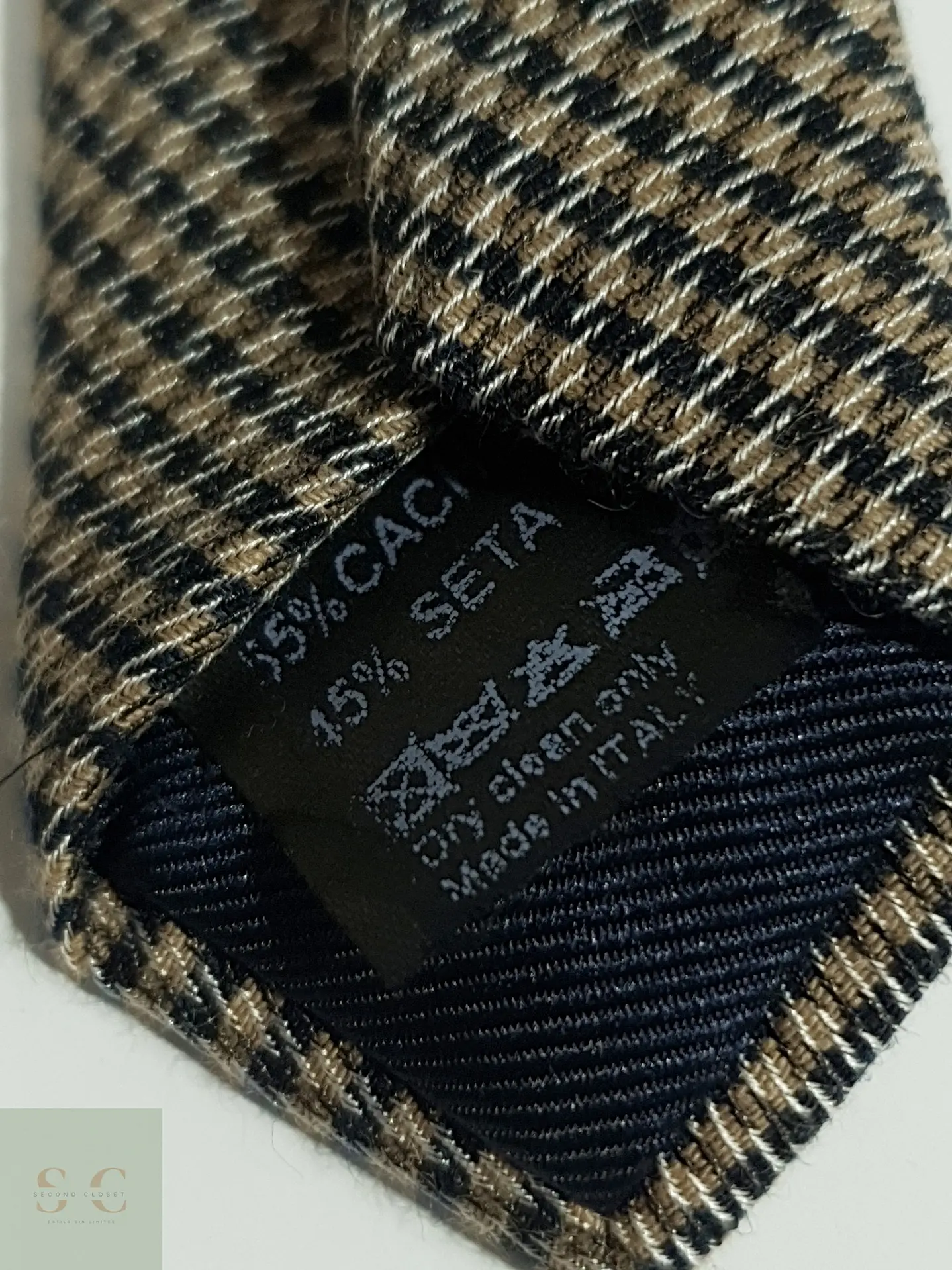 Corbata en Mezcla de Cashmere y Seda Houndstooth Eduard Dressler 4