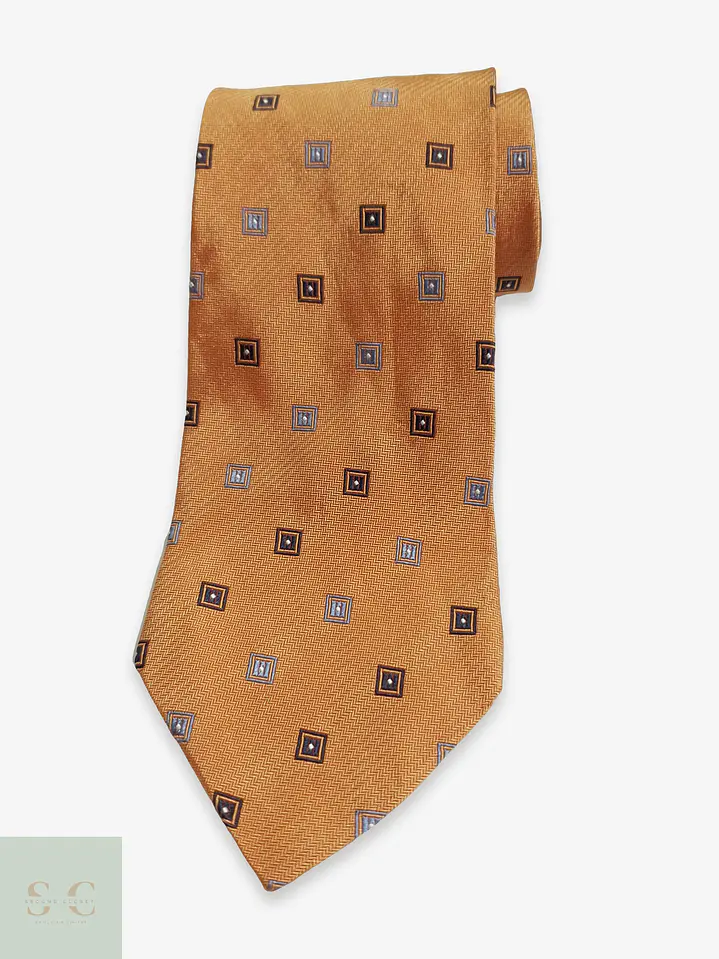 Corbata de Seda Jacquard con Motivo Geométrico Makumo 1