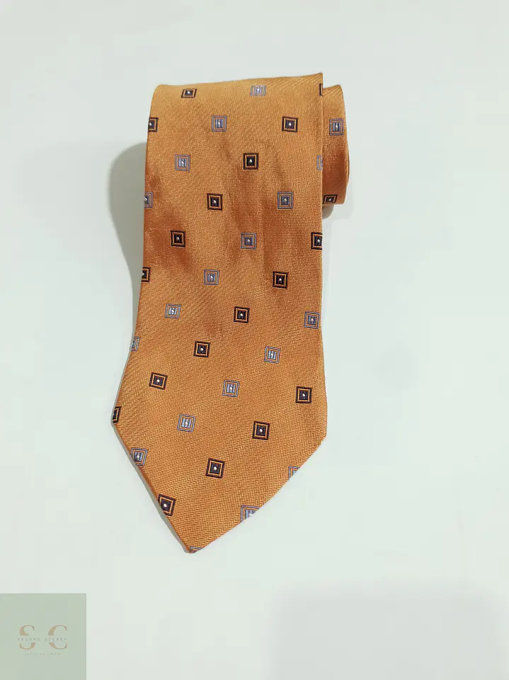 Corbata de Seda Jacquard con Motivo Geométrico Makumo 2