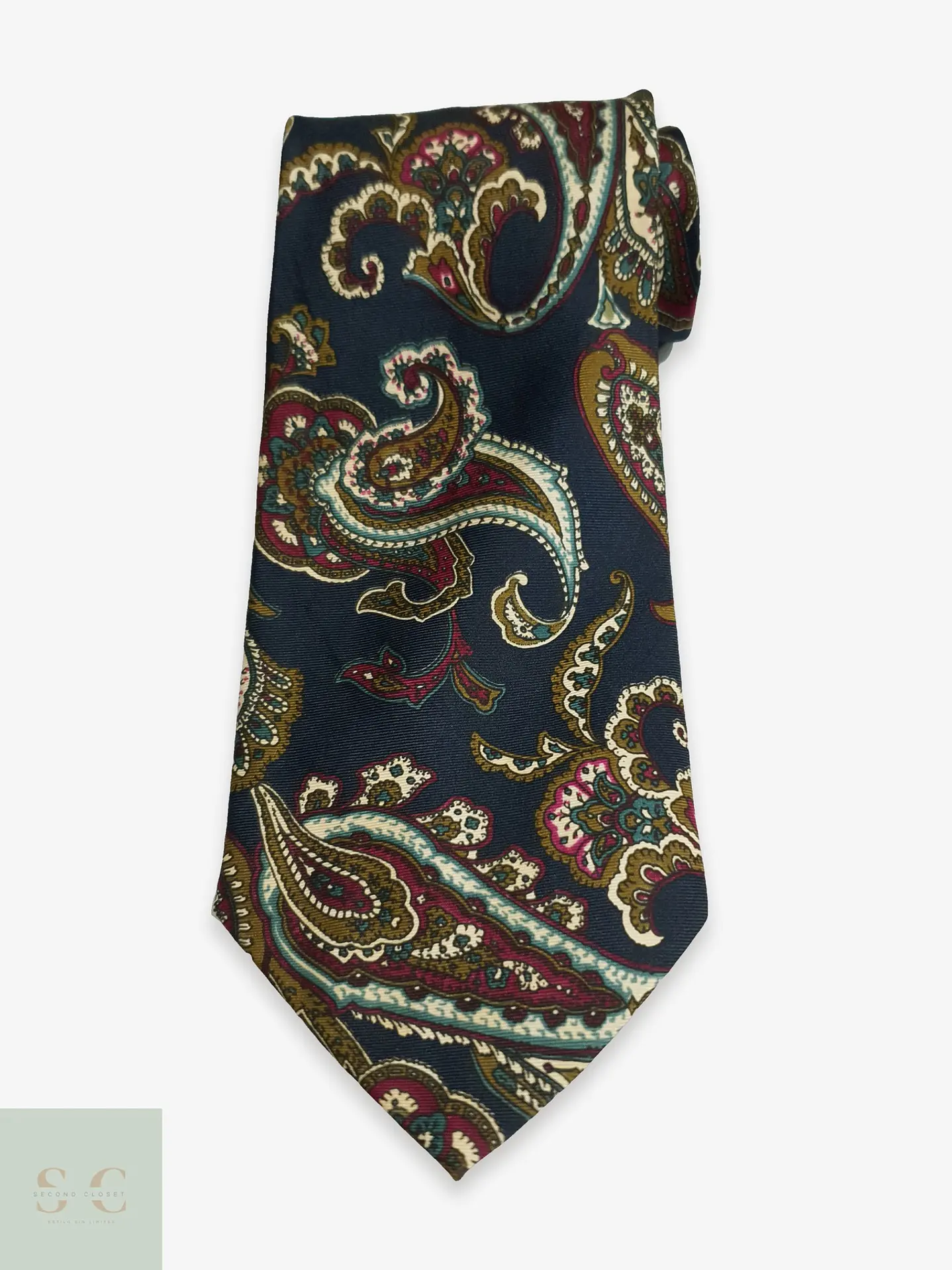 Corbata de Seda Italiana en Estampado Paisley 1