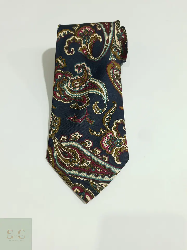 Corbata de Seda Italiana en Estampado Paisley 2