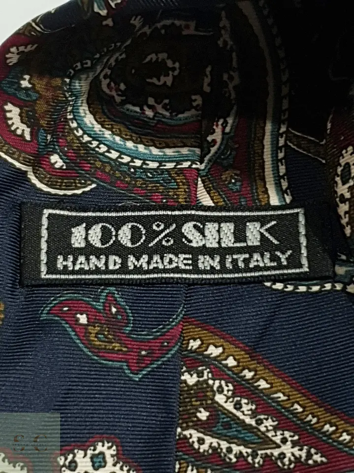 Corbata de Seda Italiana en Estampado Paisley 3