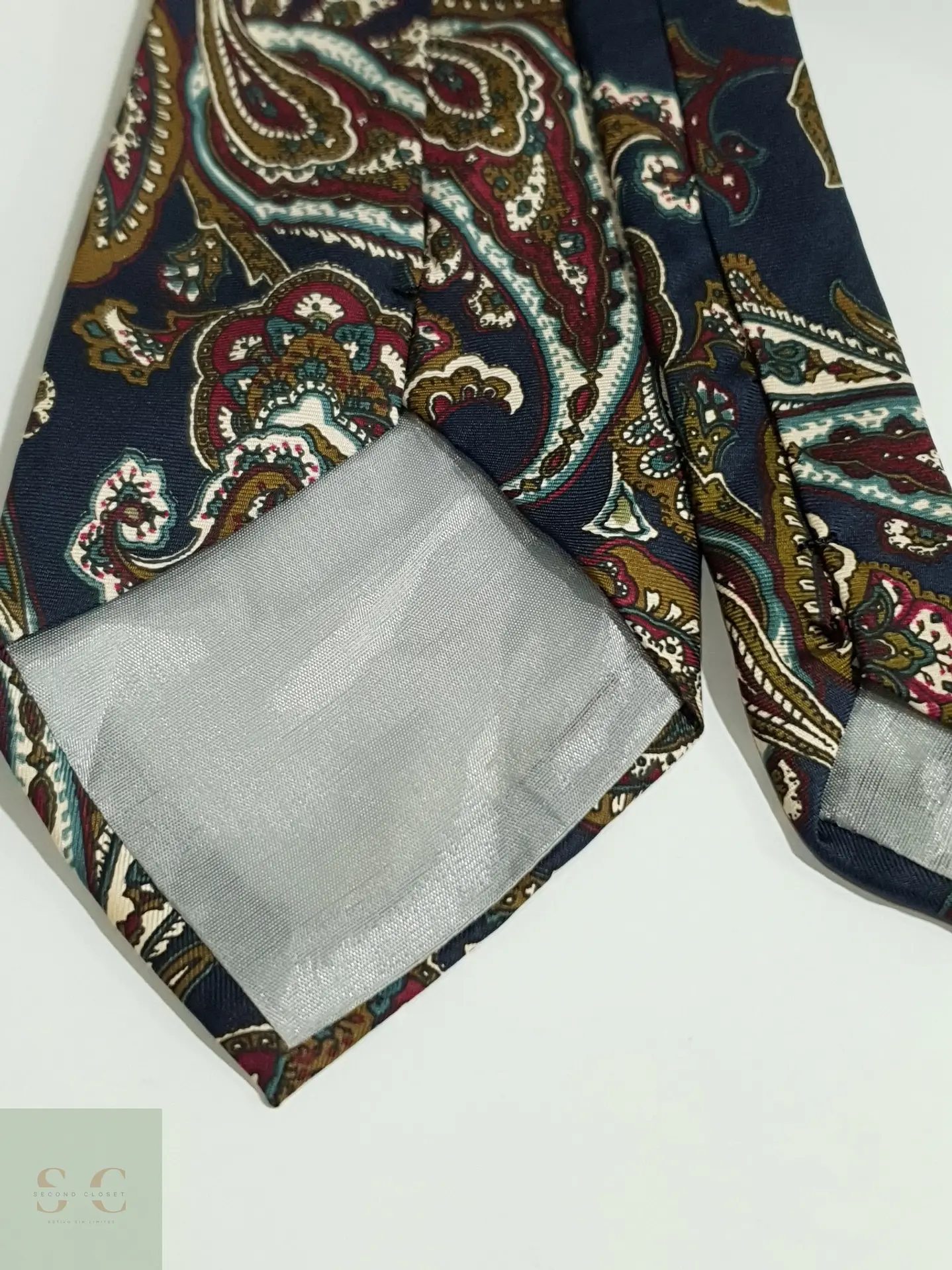 Corbata de Seda Italiana en Estampado Paisley 4