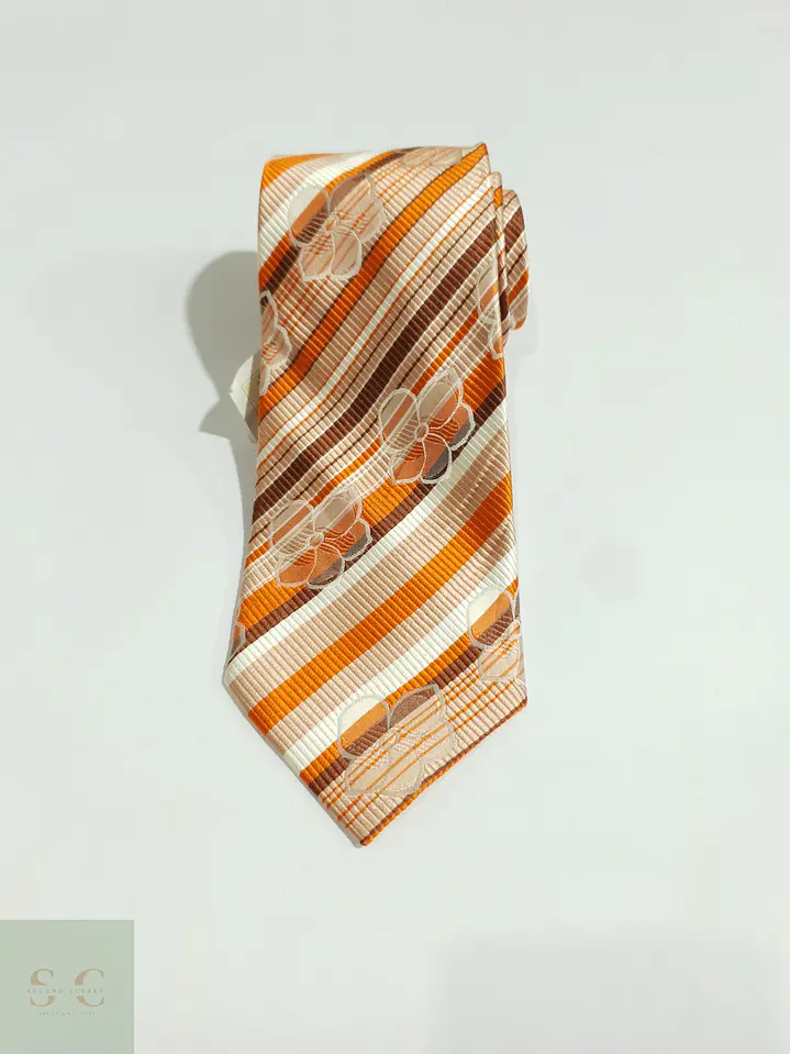 Corbata Jacquard de Seda en Patrón Geométrico y Floral 2
