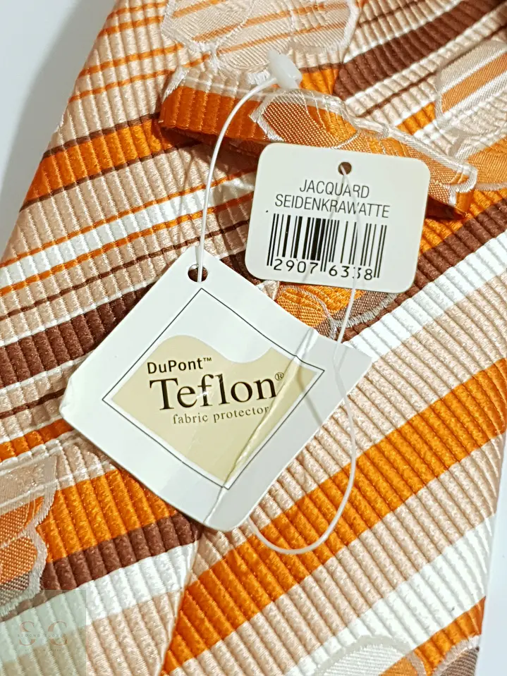 Corbata Jacquard de Seda en Patrón Geométrico y Floral 4