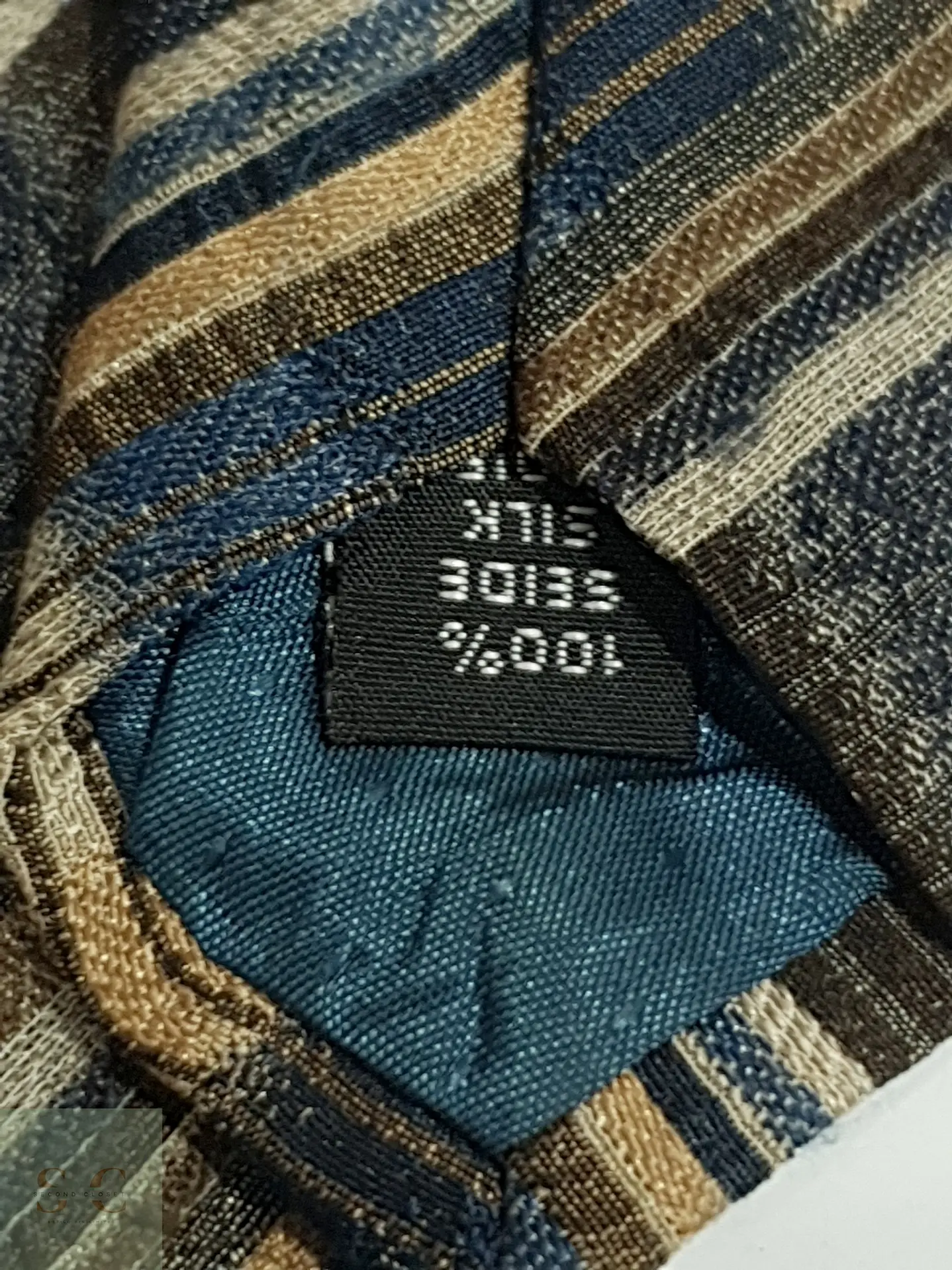 Corbata de Seda Tejida con Patrón Geometrico Diagonal Monti Cravatte 5