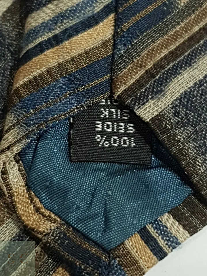 Corbata de Seda Tejida con Patrón Geometrico Diagonal Monti Cravatte 5