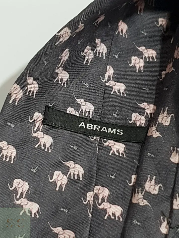 Corbata Clásica de Seda con Motivo de Elefantes Abrams 4