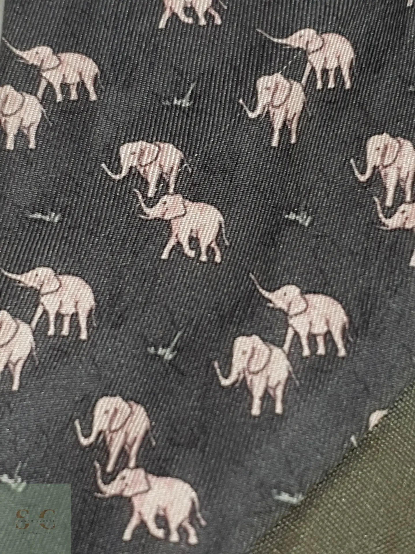 Corbata Clásica de Seda con Motivo de Elefantes Abrams 5