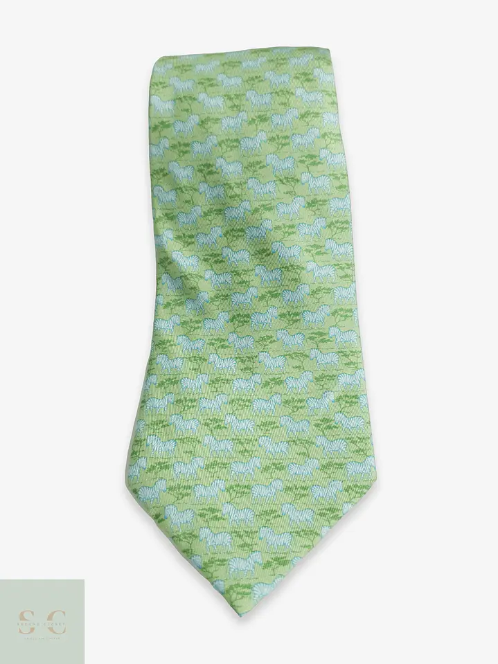 Corbata de Seda Estampada Motif Zebras Hermès 1