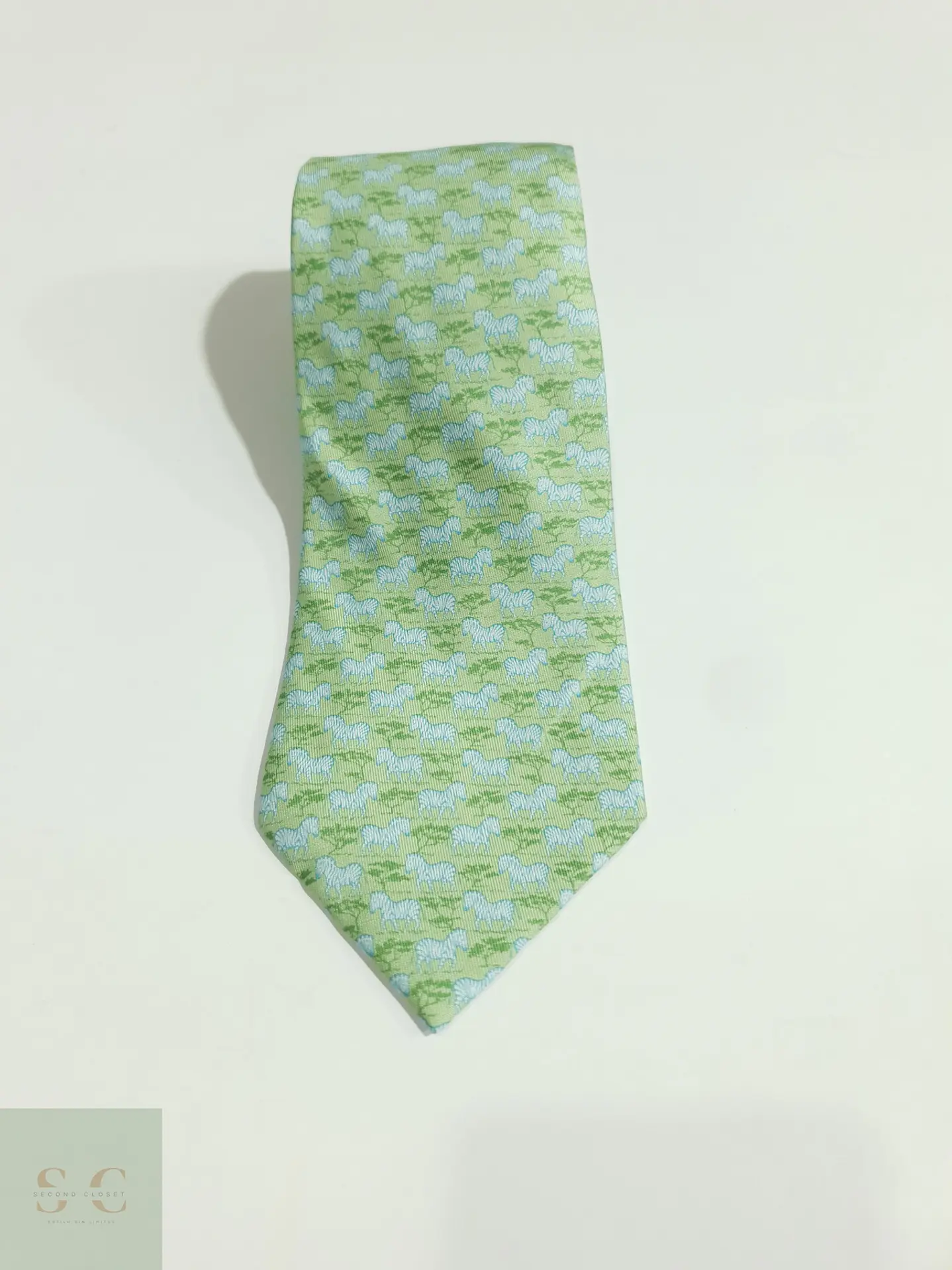 Corbata de Seda Estampada Motif Zebras Hermès 2