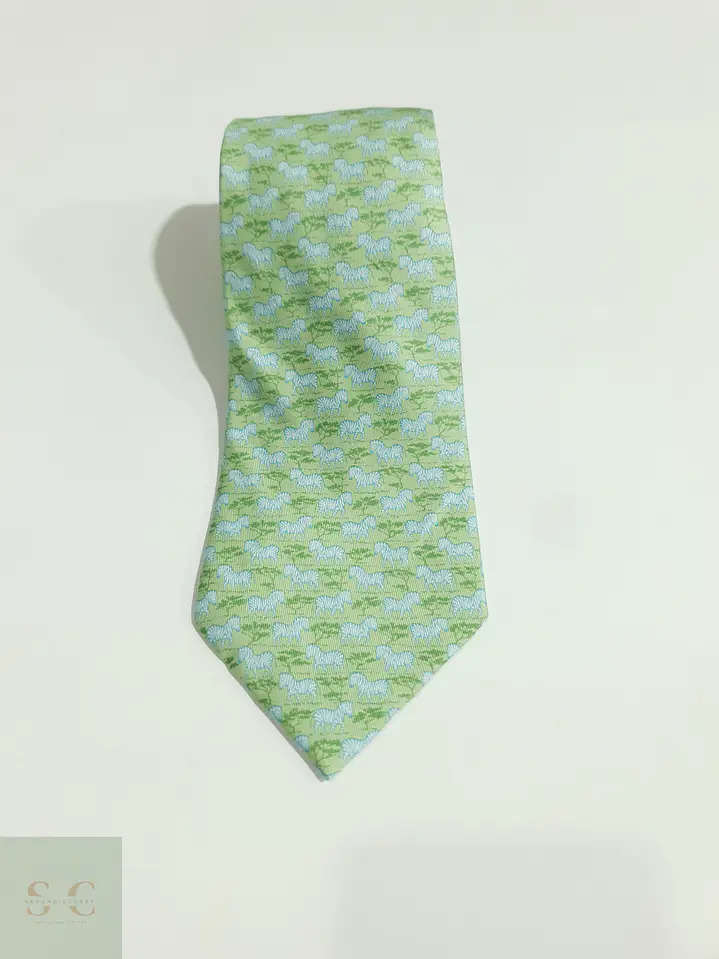 Corbata de Seda Estampada Motif Zebras Hermès 2