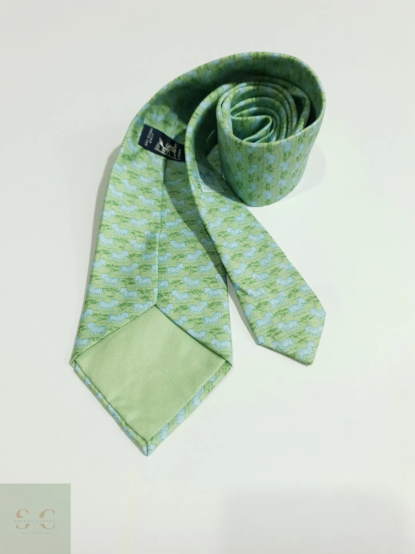 Corbata de Seda Estampada Motif Zebras Hermès 3