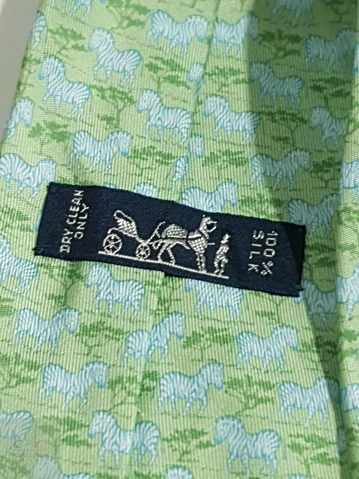 Corbata de Seda Estampada Motif Zebras Hermès 5
