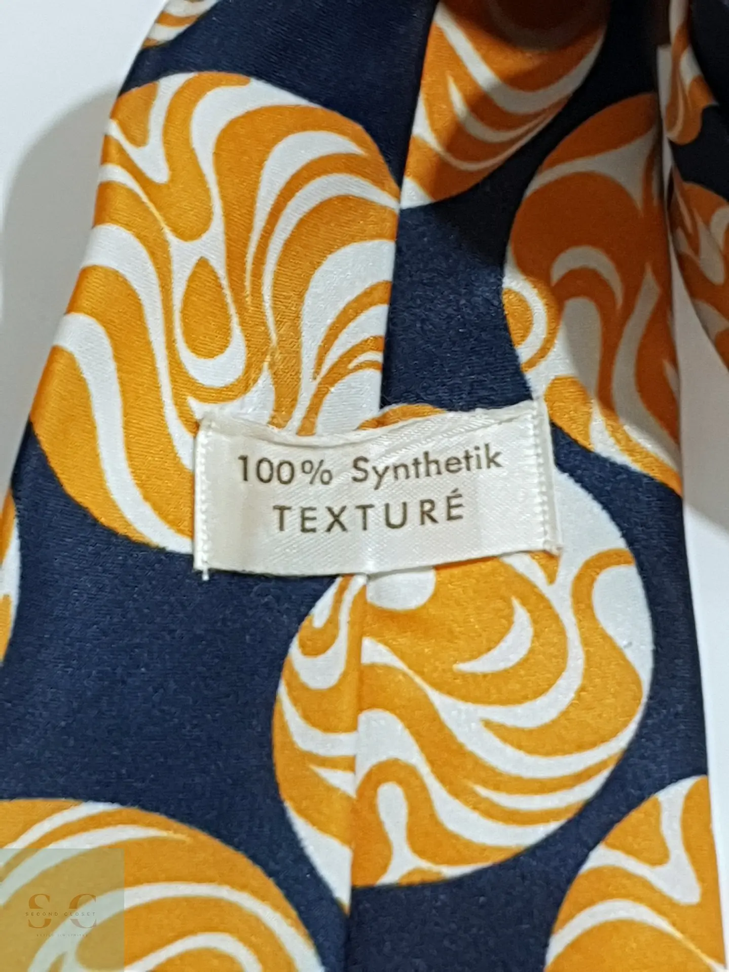 Corbata Vintage de Pala Ancha con Motivo Psicodélico 3