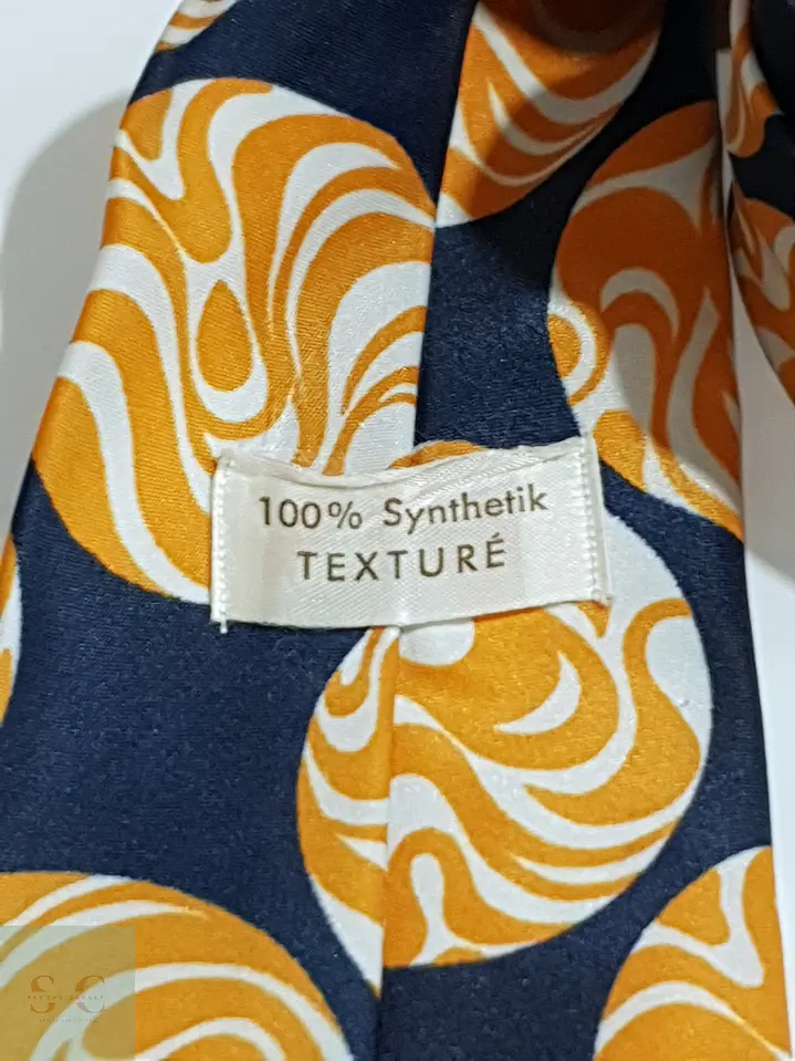 Corbata Vintage de Pala Ancha con Motivo Psicodélico 3