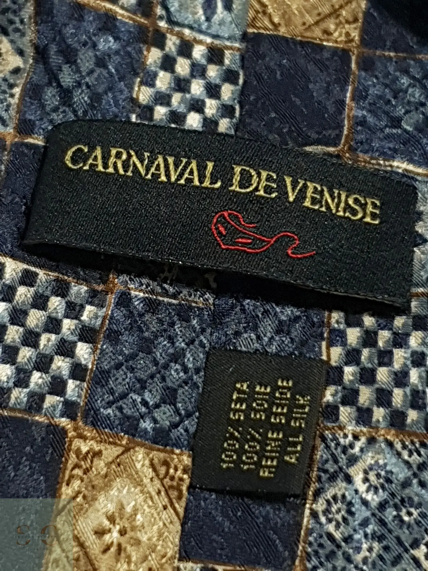 Corbata de Seda Jacquard con Motivo Mosaico Carnaval de Venise 3