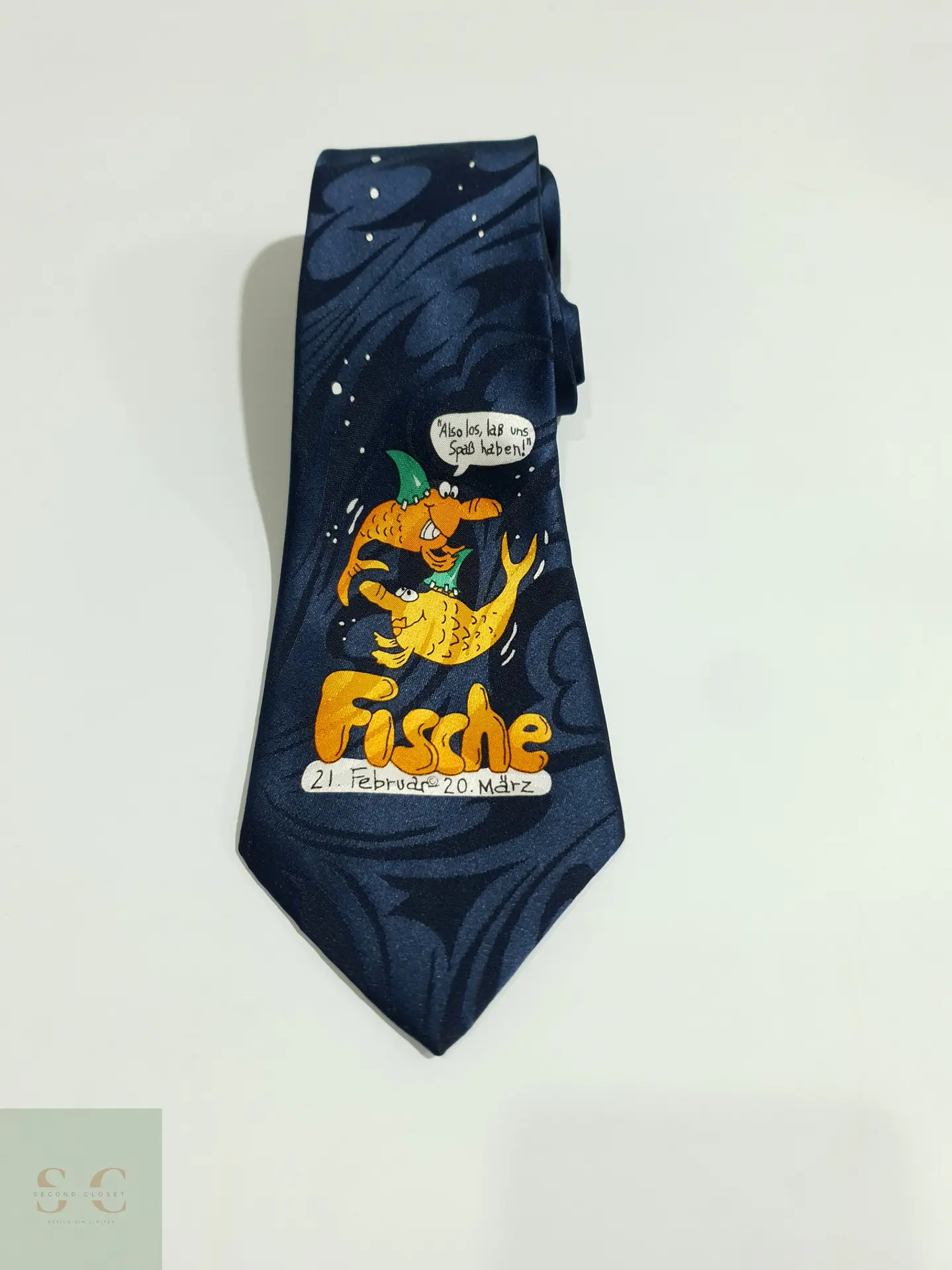 Corbata Vintage de Seda Tejida con Motivo Astrológico BAR-ON 2