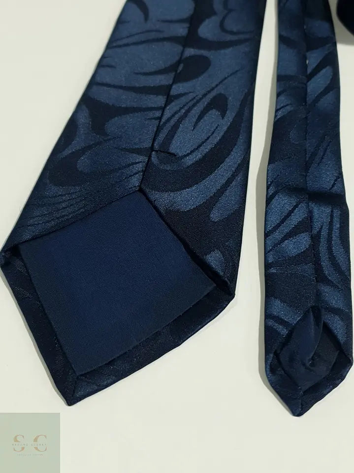 Corbata Vintage de Seda Tejida con Motivo Astrológico BAR-ON 5