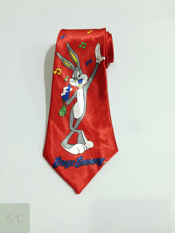 Corbata Temática Bugs Bunny en Seda Satinada Master-Man 2