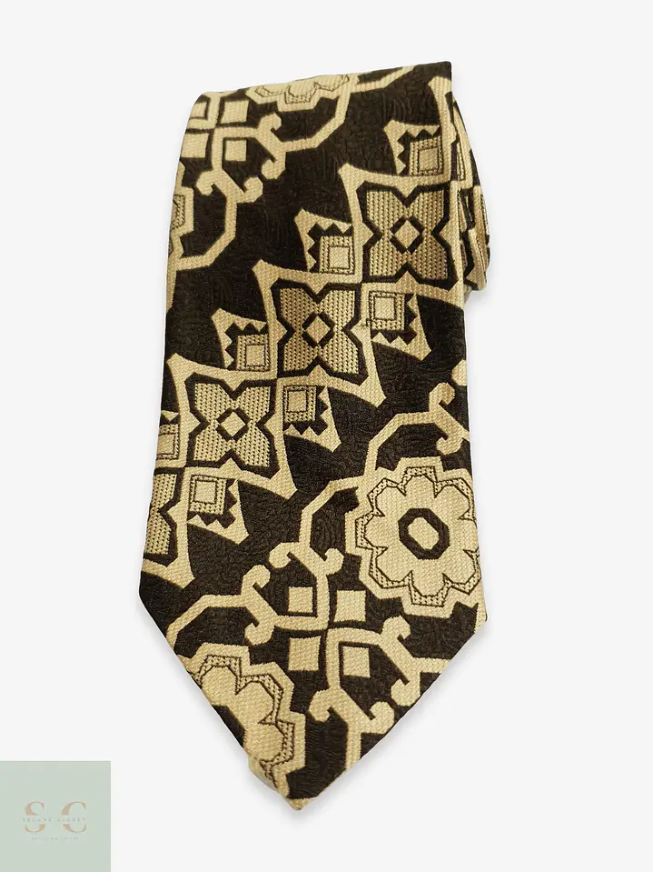 Corbata Vintage de Tejido Jacquard Geométrico Orbis 1