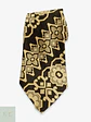 Corbata Vintage de Tejido Jacquard Geométrico Orbis - Miniatura 1