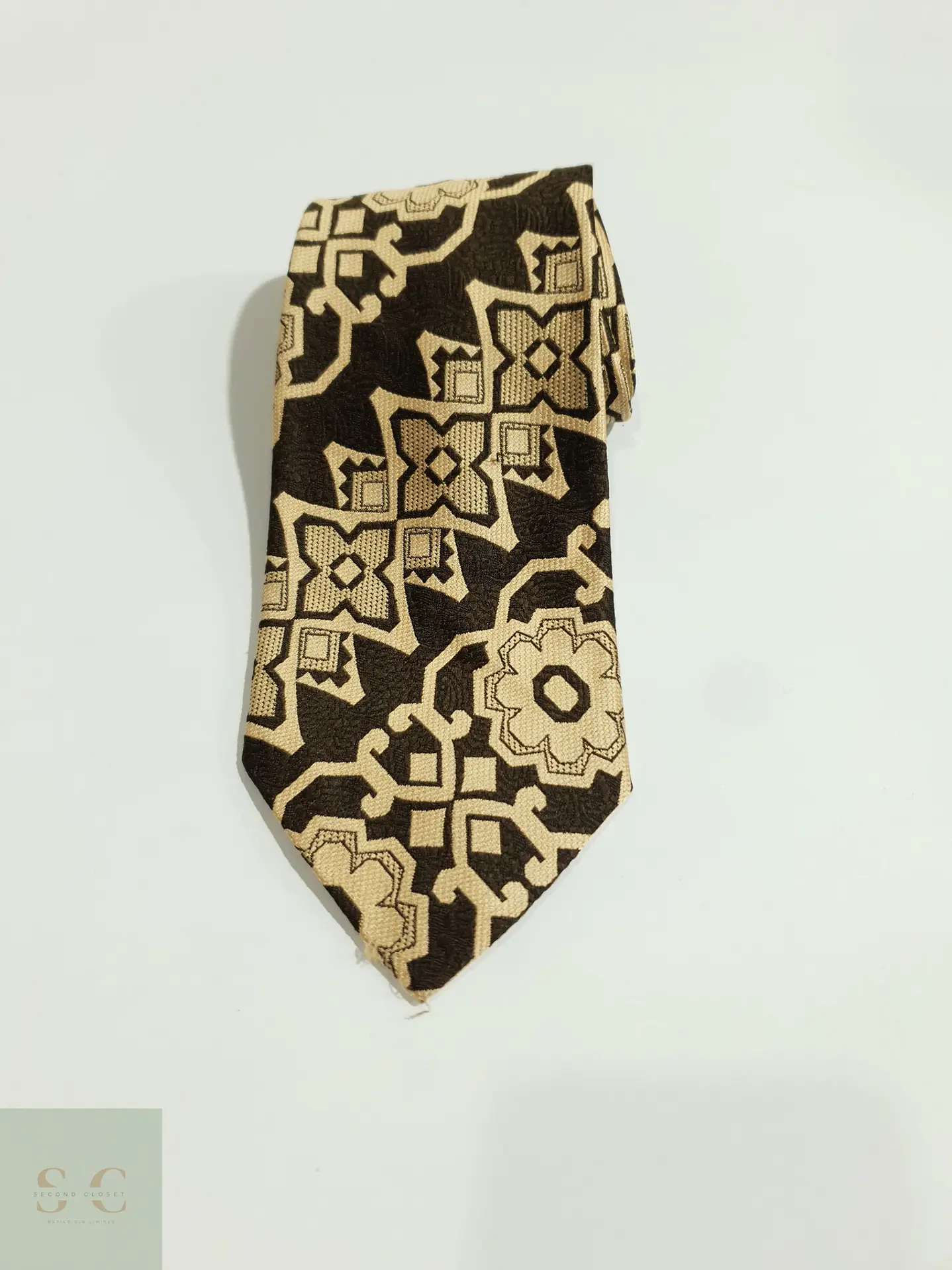 Corbata Vintage de Tejido Jacquard Geométrico Orbis 2