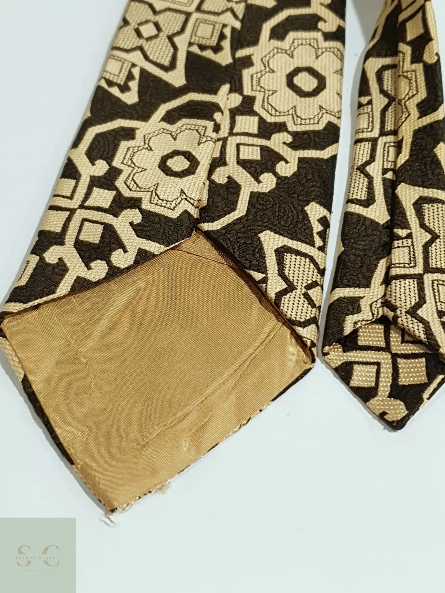 Corbata Vintage de Tejido Jacquard Geométrico Orbis 4