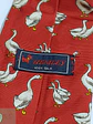 Corbata de Seda con Motivo Figurativo de Ocas Hemley - Miniatura 3