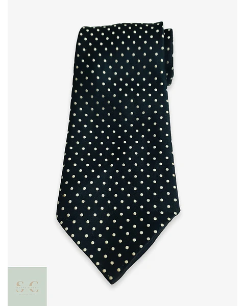 Corbata Clásica Azul Marino a Lunares Trevira Kingsway