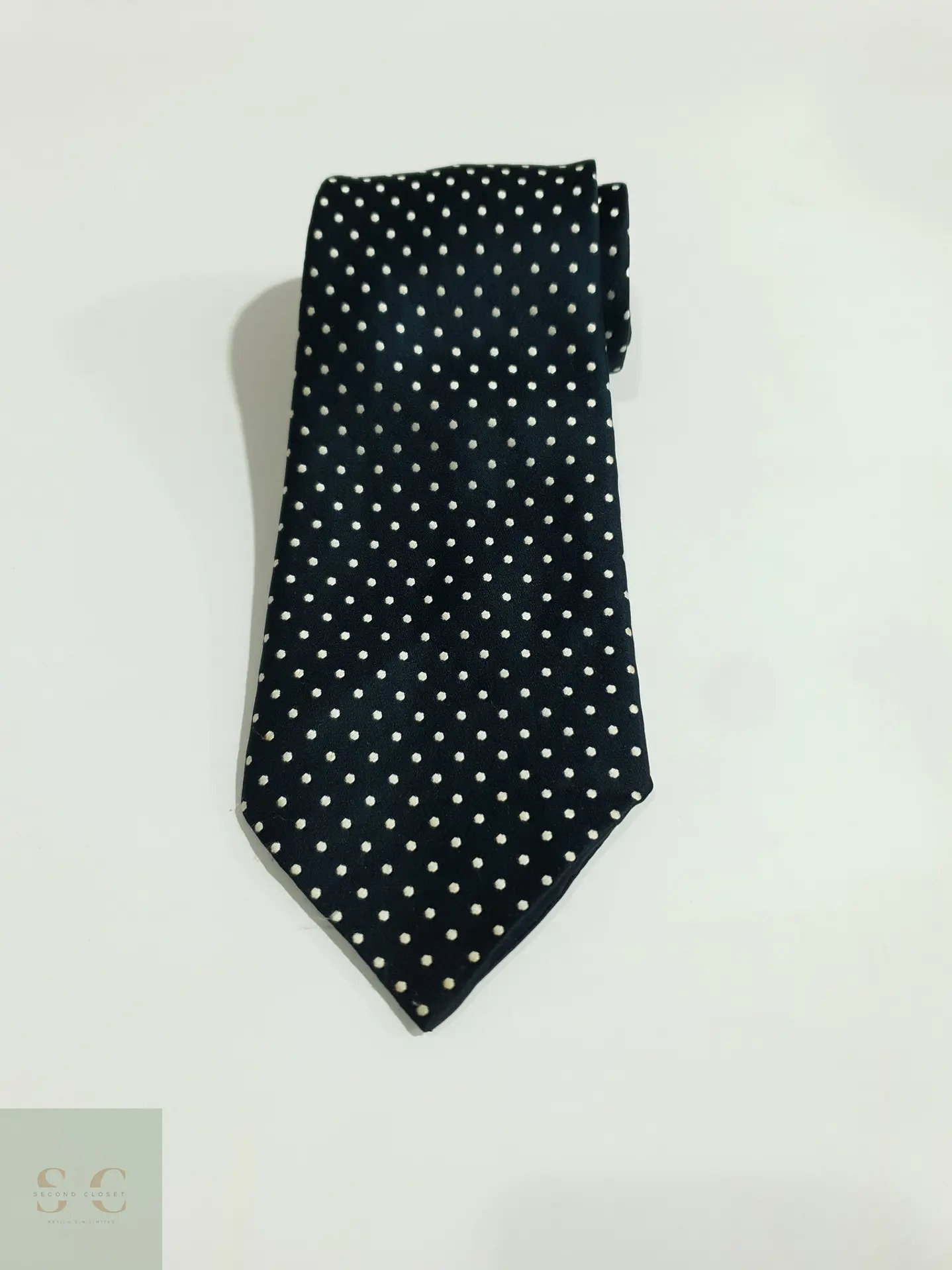 Corbata Clásica Azul Marino a Lunares Trevira Kingsway 2