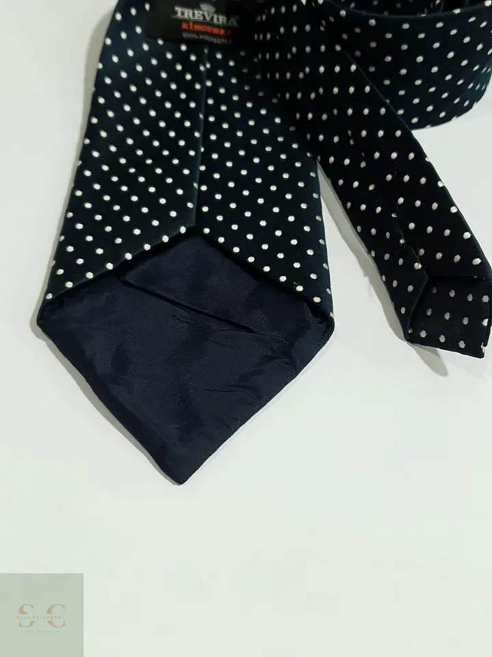 Corbata Clásica Azul Marino a Lunares Trevira Kingsway 5